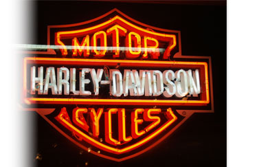 Harley Davidson - Leuchtendes Logo Schild aus unserem Laden